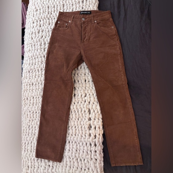 department 5 Denim - Brown Corduroy Straight Leg Jeans Women's